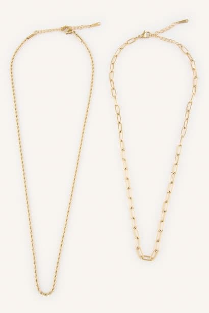 Woman 2 piece Golden Necklace Jewellery