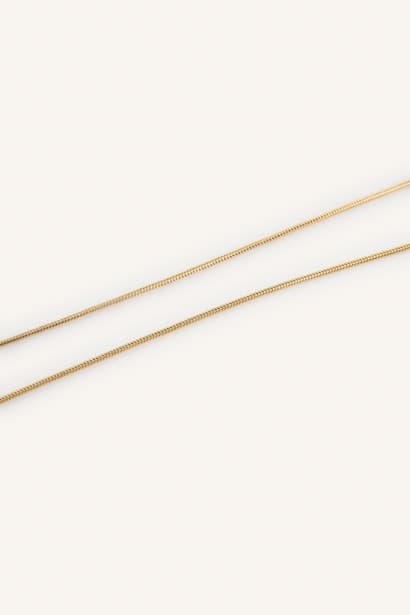 Woman 2-Pack Gold Stainless Steel Chain Necklaces Jewellery (3)