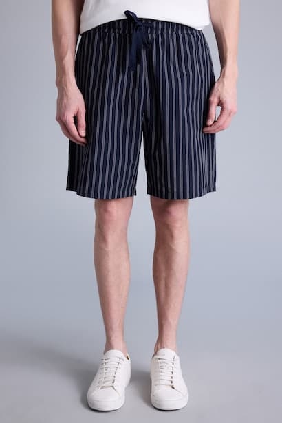 Regular Fit With Pockets Striped Poplin Bottom Homewear (٣)