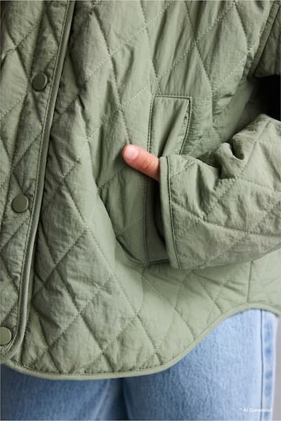 Girl Lightweight Water-Repellent Lined Hooded Puffer Jacket Coat (٤)