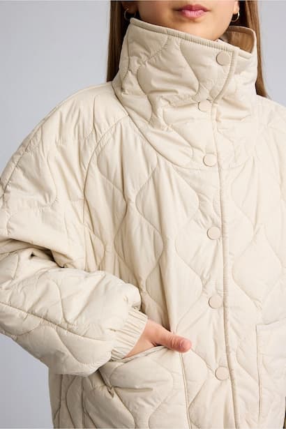 Girl Water-Repellent Quilted Stand Collar Jacket Coat (٤)