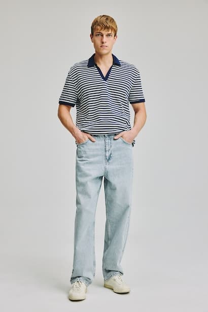 Baggy Fit 100% Cotton Jeans Denims (٣)