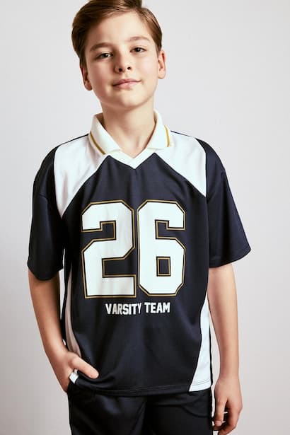 Boy Oversize Apache Collar Polo T-Shirt