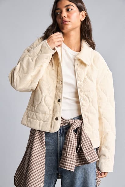 Regular Fit Warm Cotton Polo Collar Jacket