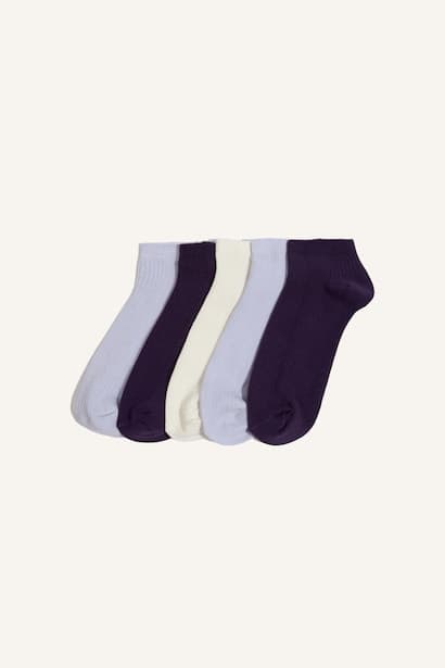 Girl 5 Piece Cotton Short Socks