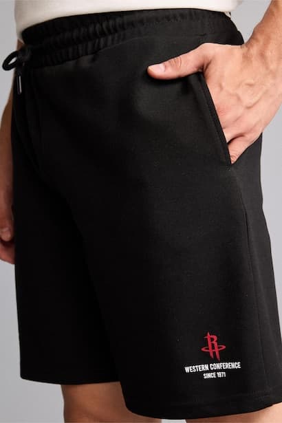 NBA Houston Rockets Licensed Standard Fit Black Shorts (4)