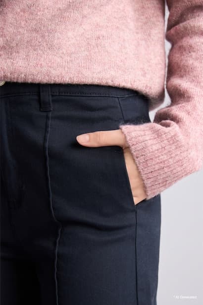 Girl Wide Leg Gabardine Trousers (٣)