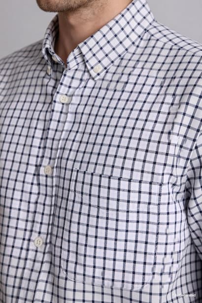 Regular Fit Polo Shirt Oxford Long Sleeve Shirt (4)
