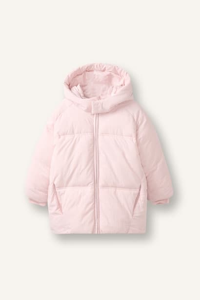 Baby Girl Waterproof Hooded Zip-Up Puffer Jacket Coat