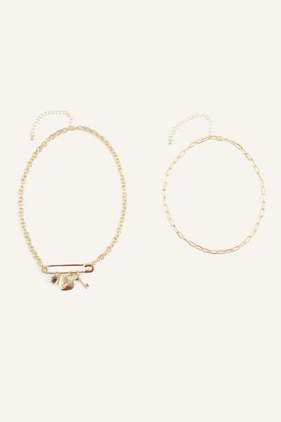 Woman 2 piece Necklace Jewellery (3)