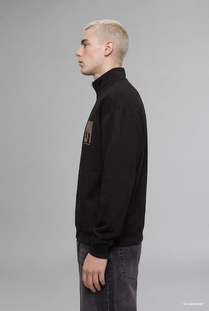 Boxy Fit Printed Half-Zip Sweatshirt (4)