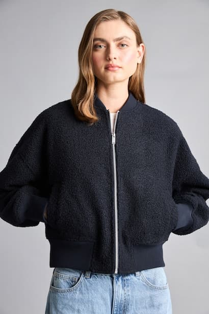 Regular Fit Wool Blend Bomber Jacket (3)