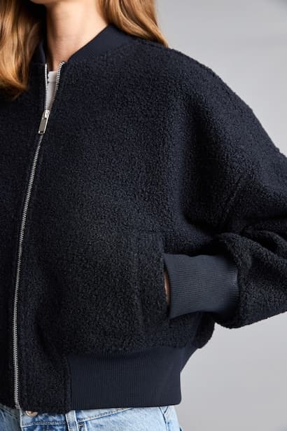 Regular Fit Wool Blend Bomber Jacket (4)