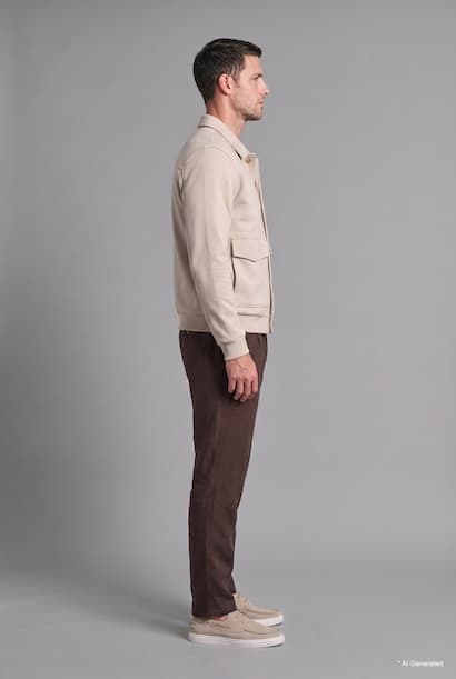 Regular Fit Basic Polo Collar Cardigan Jacket (٣)