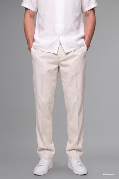 Relaxed Fit 100% Cotton Straight Leg Chino Trousers (4)