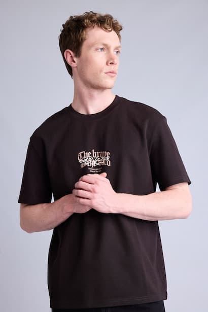Regular Fit Slogan Short Sleeve T-Shirt (3)