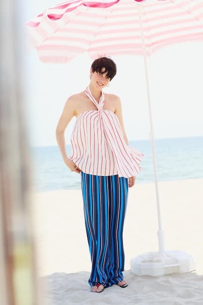 Wide Leg Normal Waist Straight Leg Belmando Trousers