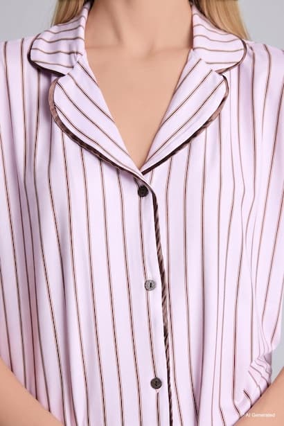 Regular Fit Softshell 2 Piece Pyjama Set Homewear Set (٣)