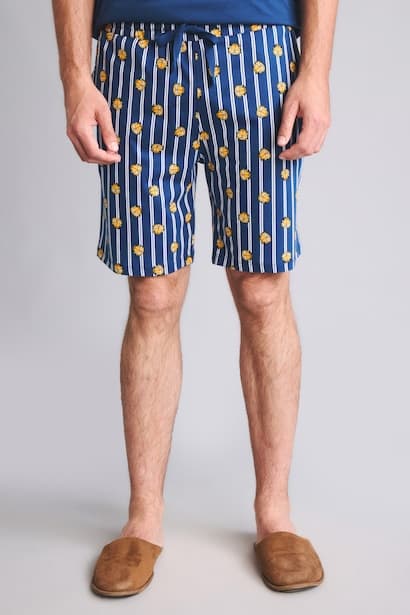 100% Cotton Printed Top Shorts 2 Piece Pyjama Set Homewear (٤)