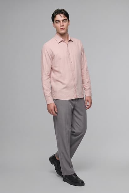 Regular Fit Modal Polo Neck Shirt