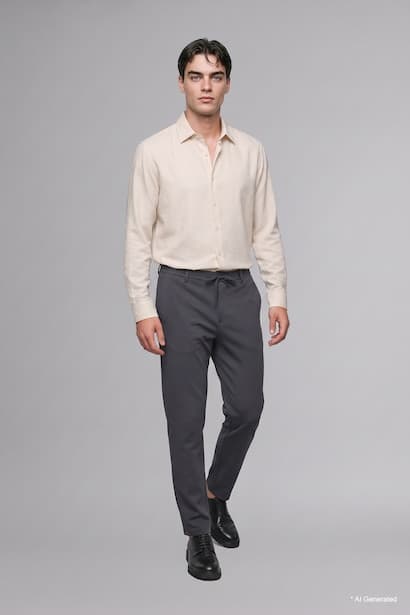 Regular Fit Long Sleeve Modal Shirt
