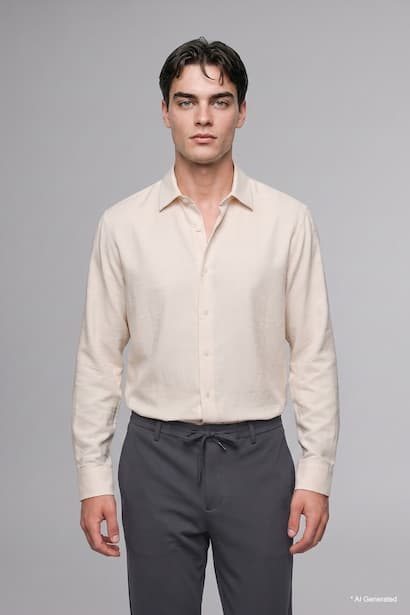 Regular Fit Long Sleeve Modal Shirt (3)