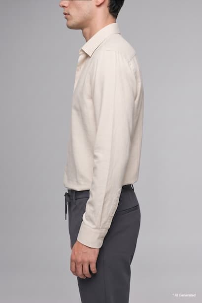 Regular Fit Long Sleeve Modal Shirt (4)