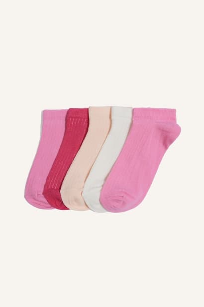 Girl 5 Piece Cotton Short Socks