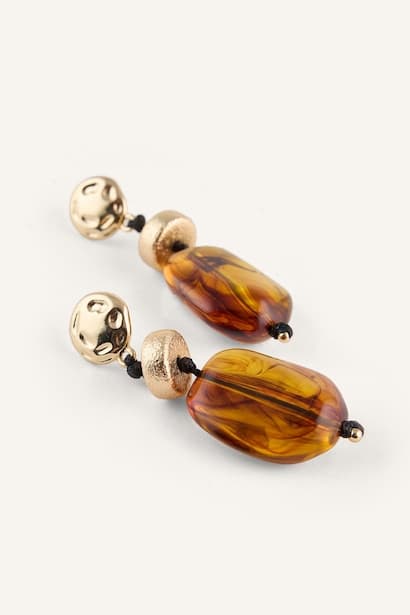 Woman Stone Embellished Drop Earrings (3)