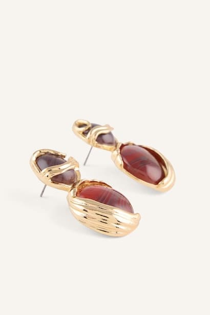 Woman Drop Stone Earrings Jewellery (٣)