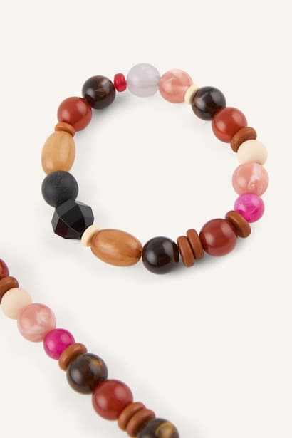 Woman 2-Pack Colorful Beaded Jewelry Sets (٤)