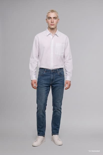 Sergio Regular Fit Regular Waist Straight Leg Jeans Denims