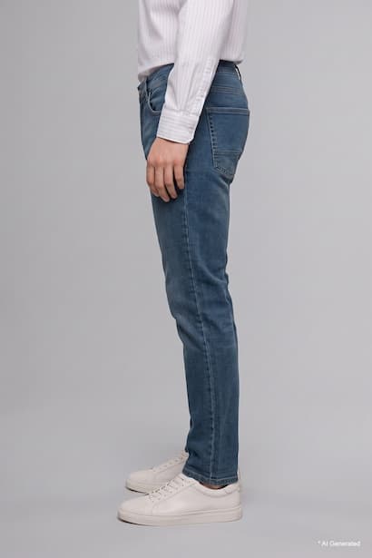 Sergio Regular Fit Regular Waist Straight Leg Jeans Denims (٤)