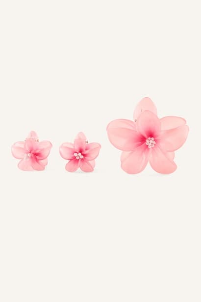 Woman 3-Pack Flower Hair Clips