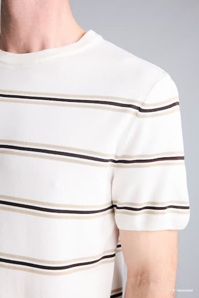 Standard Fit Crew Neck Short Sleeve T-Shirt (٤)