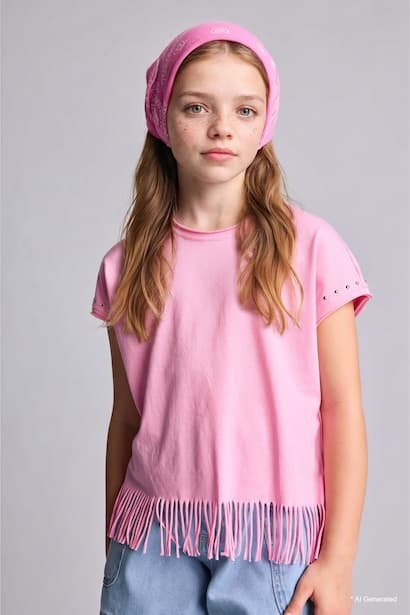 Girl Cotton Short Sleeve T-Shirt