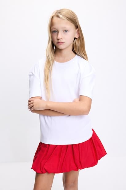 Girl Relaxed Fit Crew Neck Short Sleeve T-Shirt (٣)