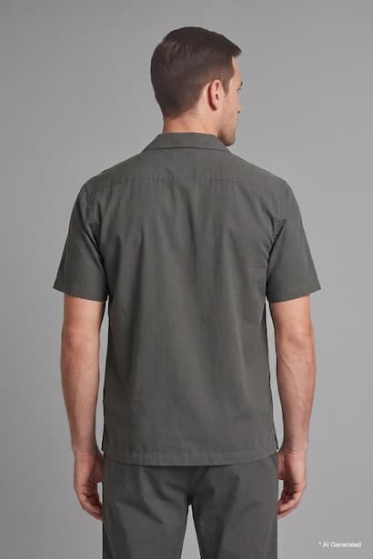 Regular Fit Cotton Short Sleeve Shirt (٤)