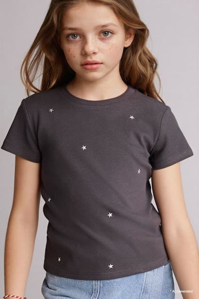 Girl Regular Fit Short Sleeve T-Shirt (٣)