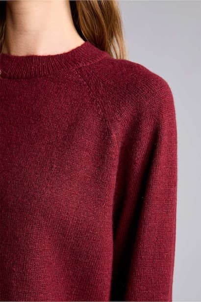 Relax Fit Crew Neck Long Sleeve Knit Tunic Modest (٤)