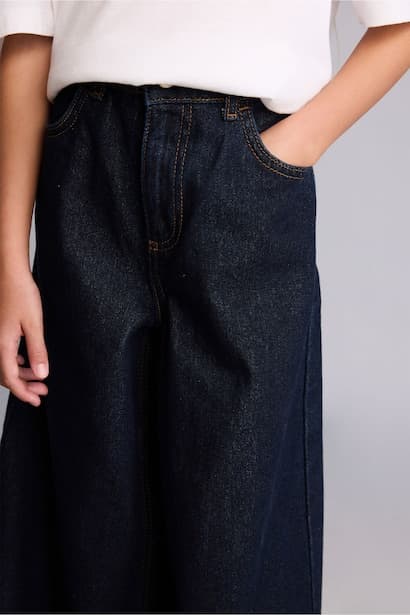 Girl 90's Wide Leg Jeans (٤)