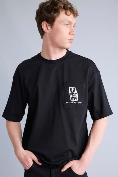 Boxy Fit Slogan Short Sleeve T-Shirt (3)