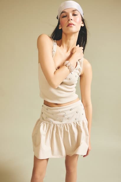 Normal Waist Mini Skirt (3)
