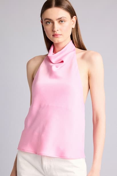 Regular Fit Degaje Neck Sleeveless Blouse