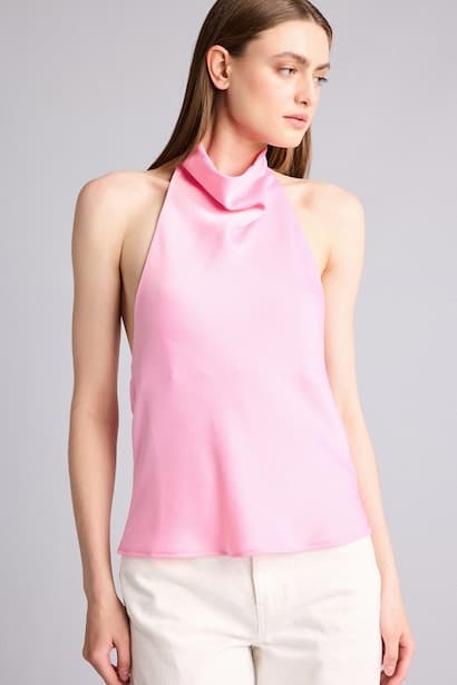 Regular Fit Degaje Neck Sleeveless Blouse (3)