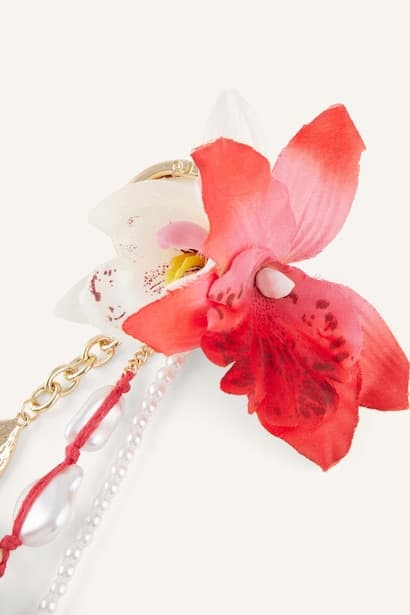 Woman Floral Fish Figure Charm Keychains (3)