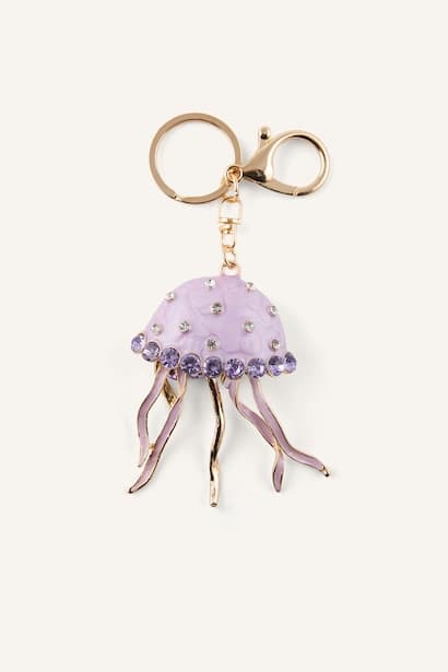 Woman Stone Jellyfish Keychain
