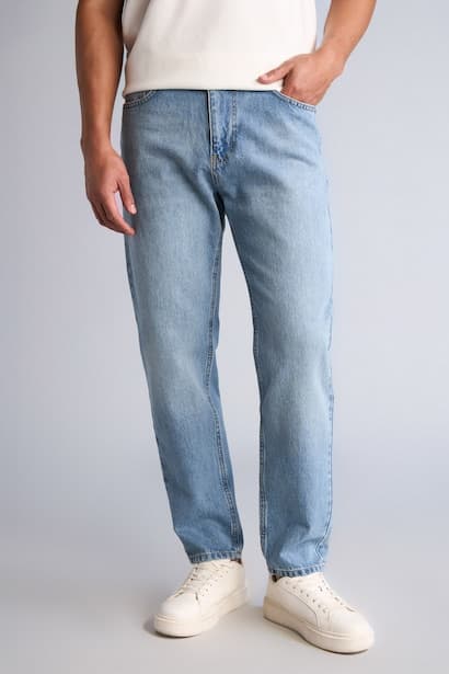 Slim Tapered Fit Pants Denims (٣)