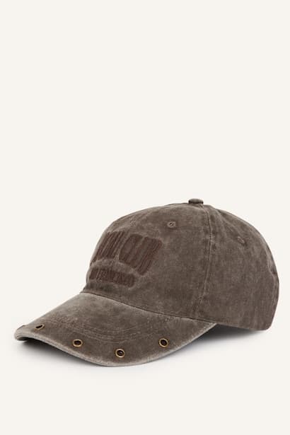 Woman Brown Denim Cap Hat