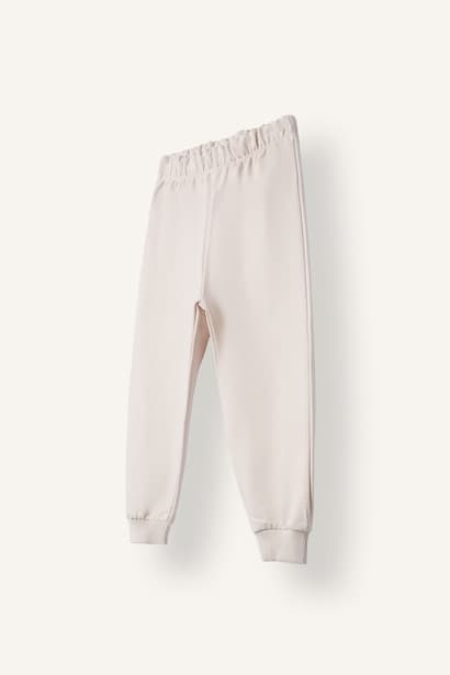 Baby Boy 2-Piece Basic 100% Cotton Elastic Waist Jogger Set Trousers (٣)